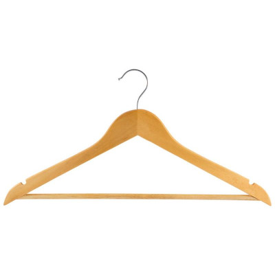 007766 Набор вешалок деревянных с перекладиной 'Рыжий кот' светлое дерево (3шт)-2