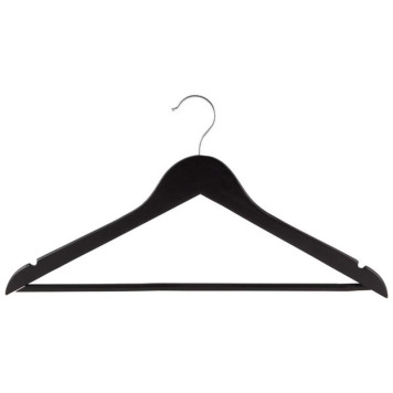 007768 Набор вешалок деревянных с перекладиной 'Рыжий кот' цвет черный (3шт)-2