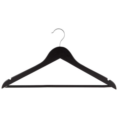 007768 Набор вешалок деревянных с перекладиной 'Рыжий кот' цвет черный (3шт)-2