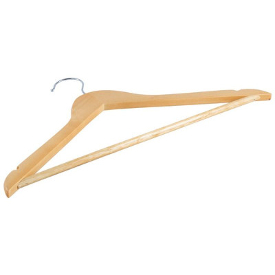 007769 Набор вешалок деревянных с перекладиной 'Рыжий кот' светлое дерево (5шт)-2