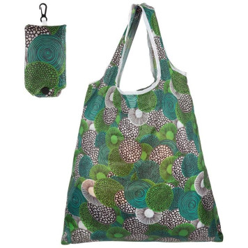 008576 Сумка складная с чехлом, 38х58 см, полиэстер, зеленый