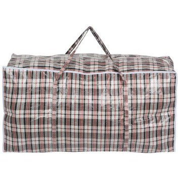 008578 Сумка на молнии 'Клетка', 100х50х40см, полипропилен