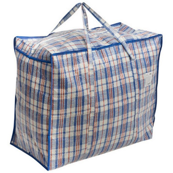 008579 Сумка на молнии 'Клетка' 60х50х30см полипропилен
