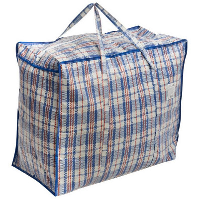 008579 Сумка на молнии 'Клетка' 60х50х30см полипропилен