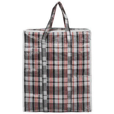 008581 Сумка на молнии 'Клетка' 40х35х15см полипропилен