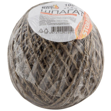 082274 Шпагат упаковочный льняной d1.5мм х 100м (клубок) 'Рыжий кот'