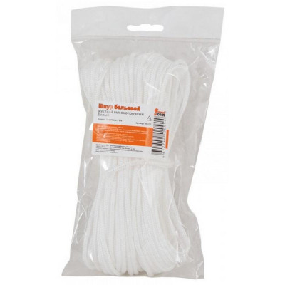 082293 Шнур бельевой жесткий высокопрочный 'Рыжий кот' 20м белый
