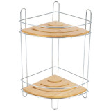101246 Полка двухъярусная BAMBOO-04 (19,5х19.5х36.5см) угловая