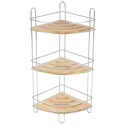 101247 Полка трехъярусная BAMBOO-05 (19.5х19.5х48.5см) угловая