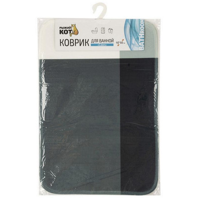 102531 Коврик для ванной с принтом ' Cubes' , 40х60см, цвет-серо-черный-3