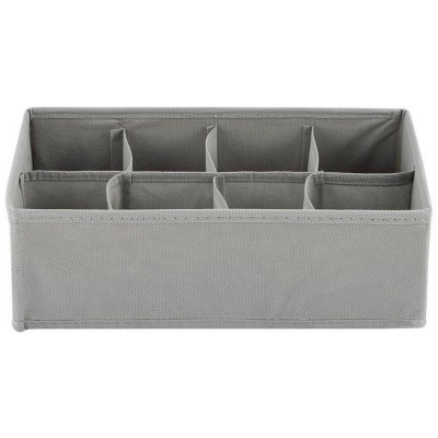 103072 Коробка для хранения 8 ячеек 'Рыжий кот' (28х14х10см) серый-1