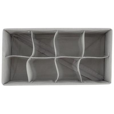 103072 Коробка для хранения 8 ячеек 'Рыжий кот' (28х14х10см) серый-2