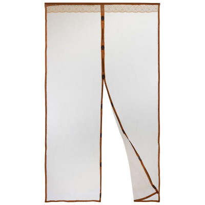 103728 Противомоскитная сетка ' Капутомоскито' на магнитах ' Птички' коричневый (120x210см)-1