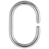 103950 Кольца пластиковые овальные 12шт хром