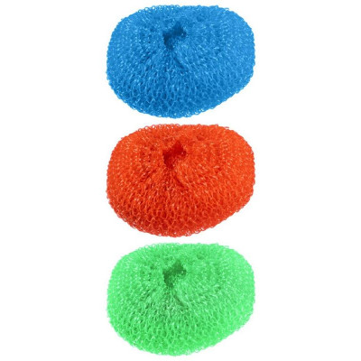 104454 Губка для мытья посуды KS-01, 7х7х2см (3шт) 'Рыжий кот'