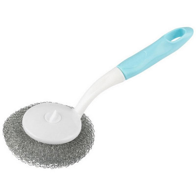 104464 Губка для мытья посуды SM-05, с рукояткой (металл) 'Рыжий кот'