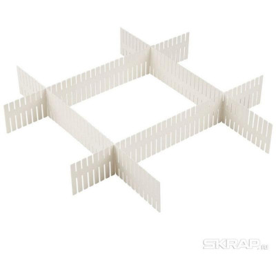 104477 Разделители для ящиков, 4шт, цвет - белый