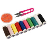 104563 Швейный набор 10 катушек + ножницы + иголки