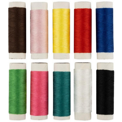 104563 Швейный набор 10 катушек + ножницы + иголки-1