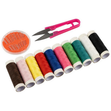 104563 Швейный набор 10 катушек + ножницы + иголки