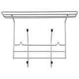 104845 Вешалка настенная Mensola 2 крючка с полкой хром