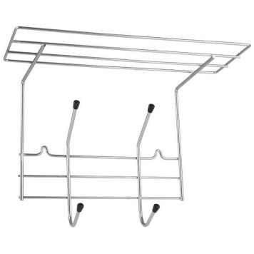 104845 Вешалка настенная Mensola 2 крючка с полкой хром-1