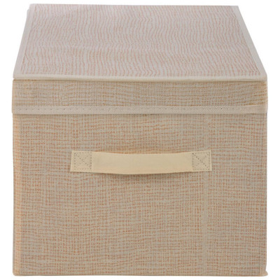 104960 Коробка для хранения с ручкой Leonord (30х40х25см) текстиль-1