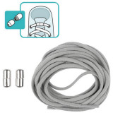 105168 Шнурки для обуви с фиксатором эластичные, серые