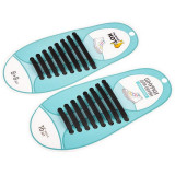 105169 Шнурки для обуви силиконовые, черные