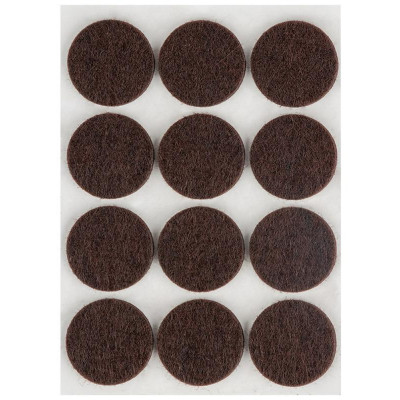 105202 Накладки-протекторы для мебели самоклеящиеся (12шт) 20мм коричневый ' Рыжий кот' -1