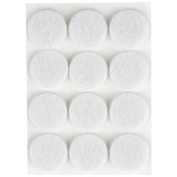 105203 Накладки протекторы для мебели самоклеящиеся (12шт) 20мм белый 'Рыжий кот'-1