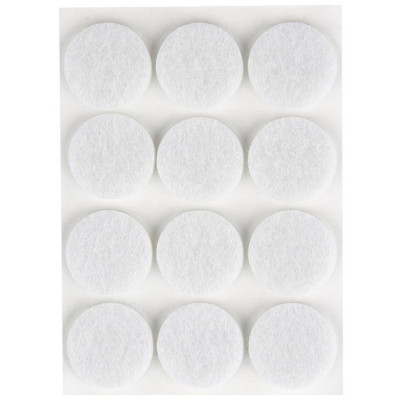 105203 Накладки протекторы для мебели самоклеящиеся (12шт) 20мм белый 'Рыжий кот'-1