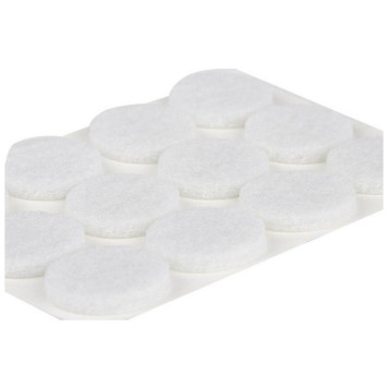 105203 Накладки протекторы для мебели самоклеящиеся (12шт) 20мм белый 'Рыжий кот'-2