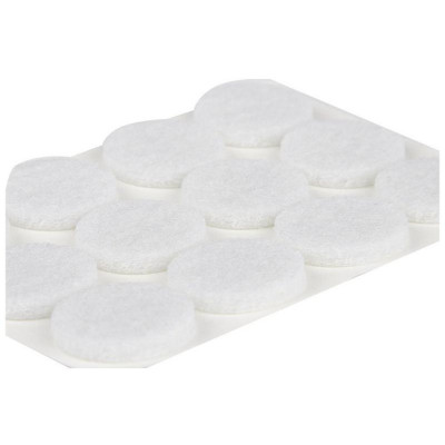 105203 Накладки протекторы для мебели самоклеящиеся (12шт) 20мм белый 'Рыжий кот'-2