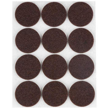 105204 Накладки-протекторы для мебели самоклеящиеся (12шт) 28мм коричневый ' Рыжий кот' -1