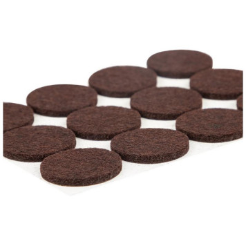 105204 Накладки-протекторы для мебели самоклеящиеся (12шт) 28мм коричневый ' Рыжий кот' -2