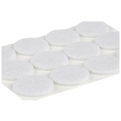 105205 Накладки-протекторы для мебели самоклеящиеся (12шт) 28мм белый ' Рыжий кот' -2