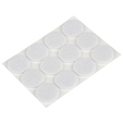 105205 Накладки-протекторы для мебели самоклеящиеся (12шт) 28мм белый ' Рыжий кот' 