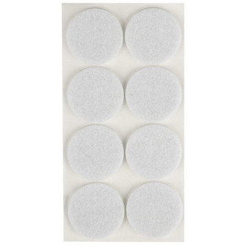 105207 Накладки-протекторы для мебели самоклеящиеся (8шт) 35мм белый ' Рыжий кот' -1