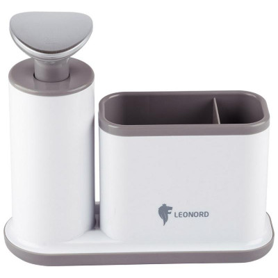 105845 Диспенсер для жидкого мыла SAUBER с органайзером Leonord-1