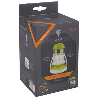 105850 Щётка для мытья посуды SAUBER с дозатором для моющего средства Leonord-3