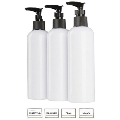 105858 Набор дозаторов для ванной комнаты ELINE, 250мл (3шт) Рыжий кот