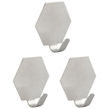 105886 Набор крючков на самоклеящейся основе ' Шестиугольник' (3 шт) нерж Рыжий кот