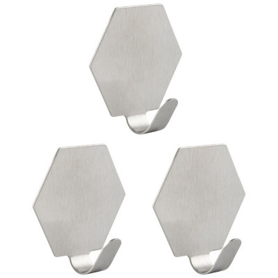 105886 Набор крючков на самоклеящейся основе ' Шестиугольник' (3 шт) нерж Рыжий кот