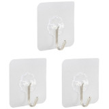 105890 Набор крючков на самоклеящейся основе 'Фигурные' (3 шт) пластмасса Рыжий кот