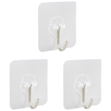 105890 Набор крючков на самоклеящейся основе 'Фигурные' (3 шт) пластмасса Рыжий кот