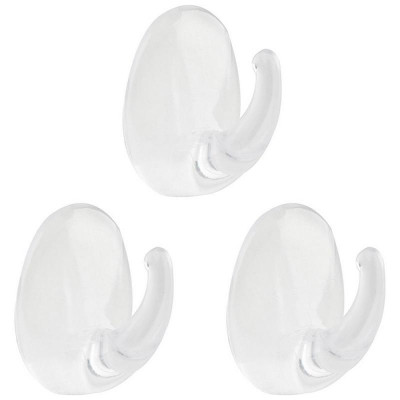 105895 Набор крючков на самоклеящейся основе ' Прозрачные' (3 шт) пластмасса Рыжий кот