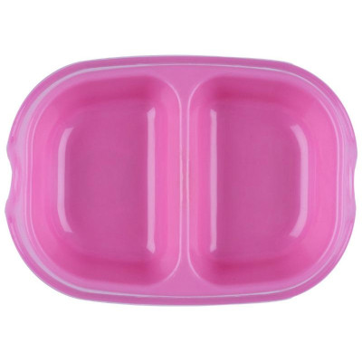 106083 Миска двойная для кошек и собак 2х200мл-1