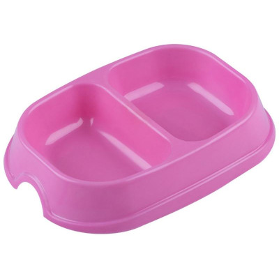 106083 Миска двойная для кошек и собак 2х200мл