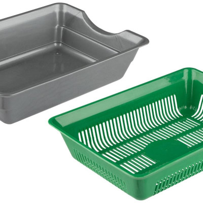 106094 Лоток глубокий с сеткой 36х25х9см-1